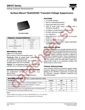 SM15T200A-E3/57T datasheet  
